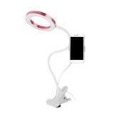 Lámpara de escritorio flexible con soporte para celular