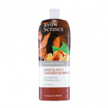 Shampoo Sin Sal Chocolate Castaña de Brasil By Avon