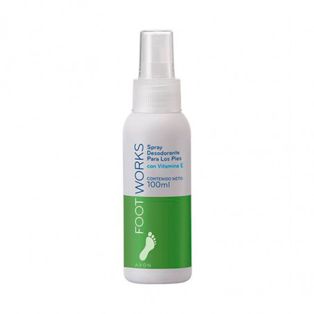 Foot Works Spray Desodorante para pies con Vitamina E By Avon